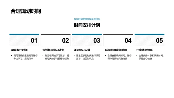 开学初三学习规划PPT模板