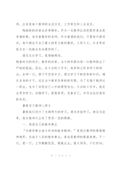 暑假实习教师心得5篇.docx