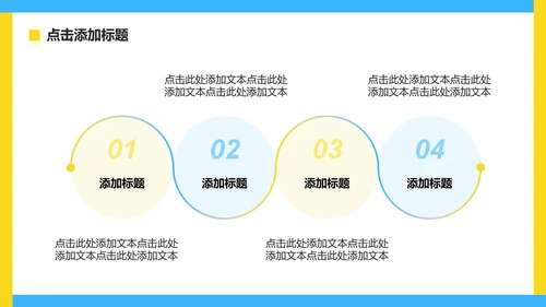 黄蓝色插画风小升初升学简历PPT模板