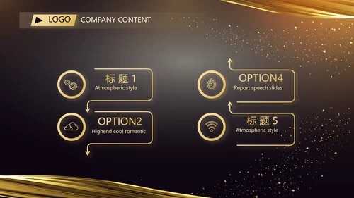 黑金酷炫乘风破浪2021年终总结PPT