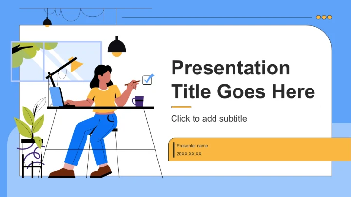 蓝色简约风工作总结PPT主题