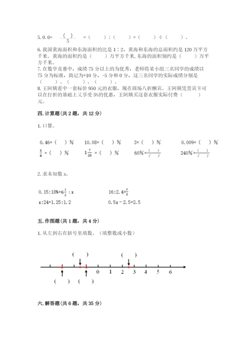 小学六年级下册数学期末卷及参考答案【完整版】.docx