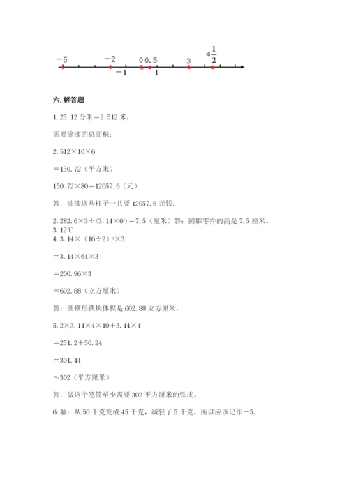 泰兴市六年级下册数学期末测试卷（精选题）.docx