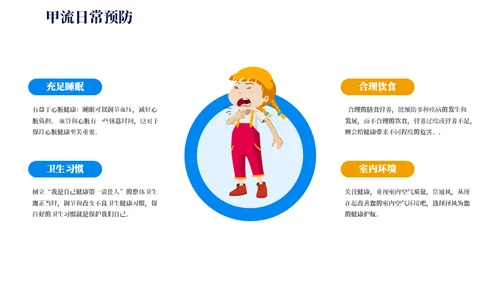 预防甲流主题教育知识科普通用PPT模板