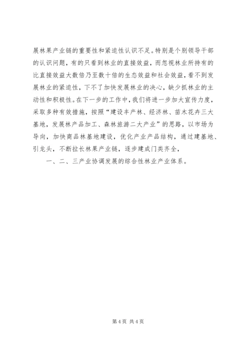 县林业局关于林果产业链建设情况的汇报 (3).docx