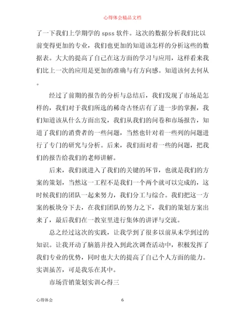 市场营销策划实训心得.docx