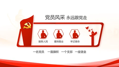 红色大气公安警察派出所动态PPT