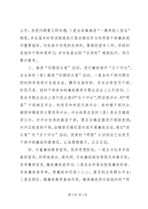 基层反映：对加强农村基层干部届末廉政建设的几点建议.docx