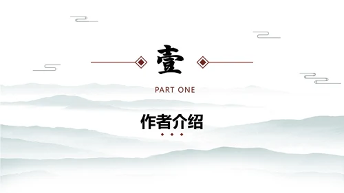 中国水墨咏柳PPT模板