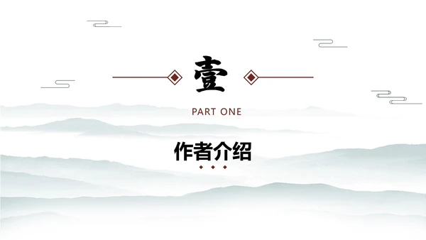 中国水墨咏柳PPT模板