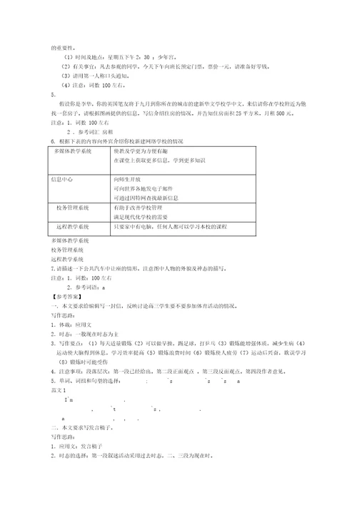 北大附属中学高三英语精品复习资料英语写作