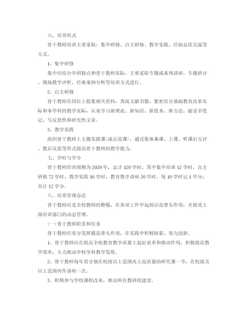 精编之骨干教师培养计划范文2.docx