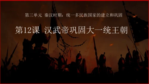 第12课 汉武帝巩固大一统王朝  课件