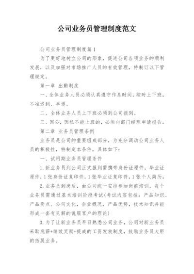 公司业务员管理制度范文.docx