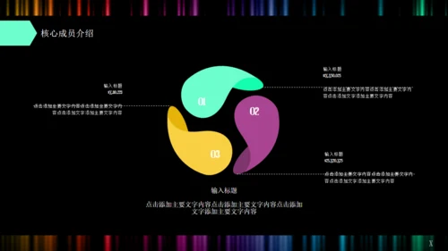 创业商业融资计划书彩色波通用PPT模板