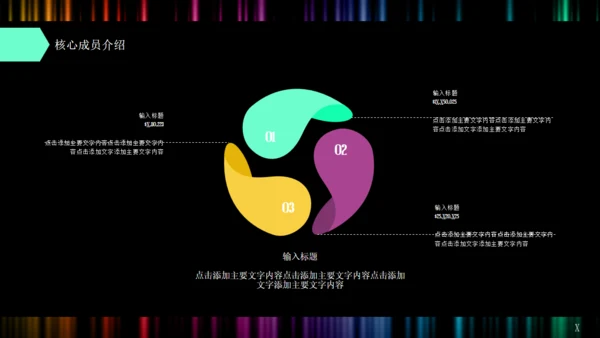 创业商业融资计划书彩色波通用PPT模板