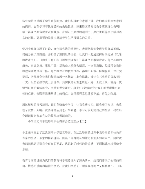 精编小学语文骨干教师培训心得体会范文.docx