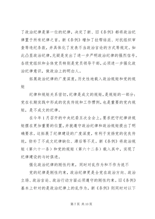 单位领导突出政治纪律强化核心意识发言稿.docx