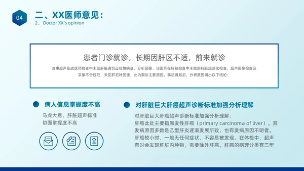 简约蓝色医疗健康超声科病例讨论护理课程护士培训PPT