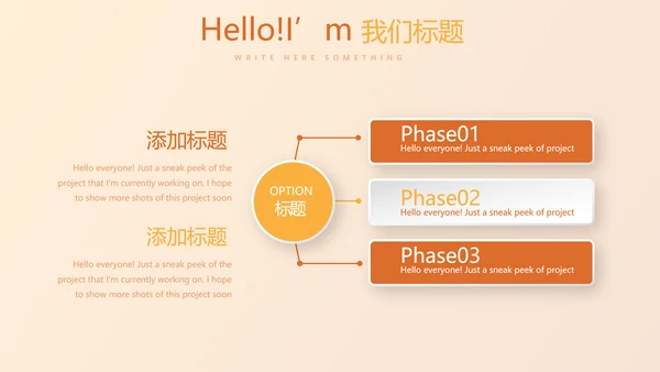 橙色试试瑜伽健身宣传动态PPT