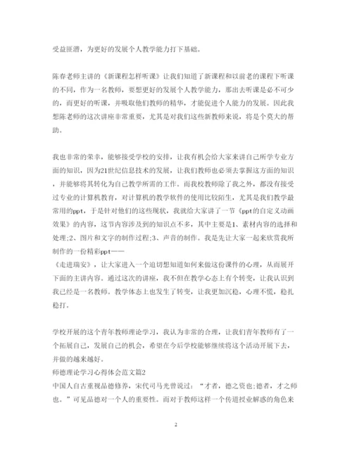 精编师德理论学习心得体会范文.docx