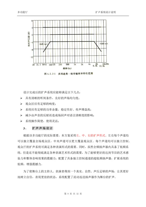 多功能厅音响系统设计方案--进口音频设备顶级服务.docx