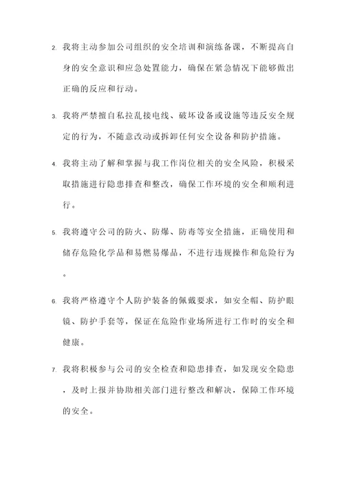 个人安全违规承诺书