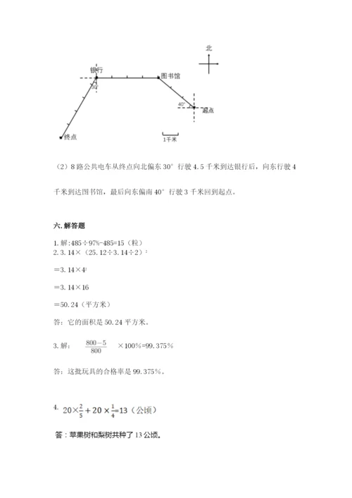 小学数学六年级上册期末考试试卷附答案【预热题】.docx