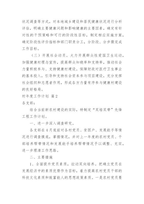 村年度工作计划.docx
