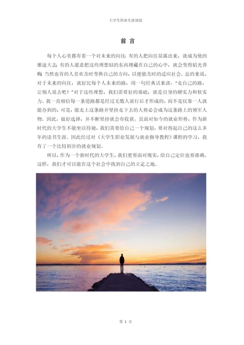 11页4800字新闻学专业职业生涯规划.docx