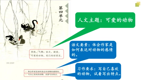 统编版语文四年级下册第四单元 第1课时 单元预习  课件