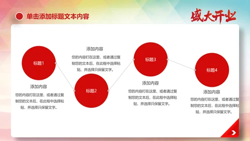 喜庆大气盛大开业启动仪式PPT模板