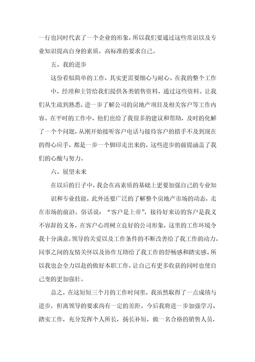 置业顾问的工作总结