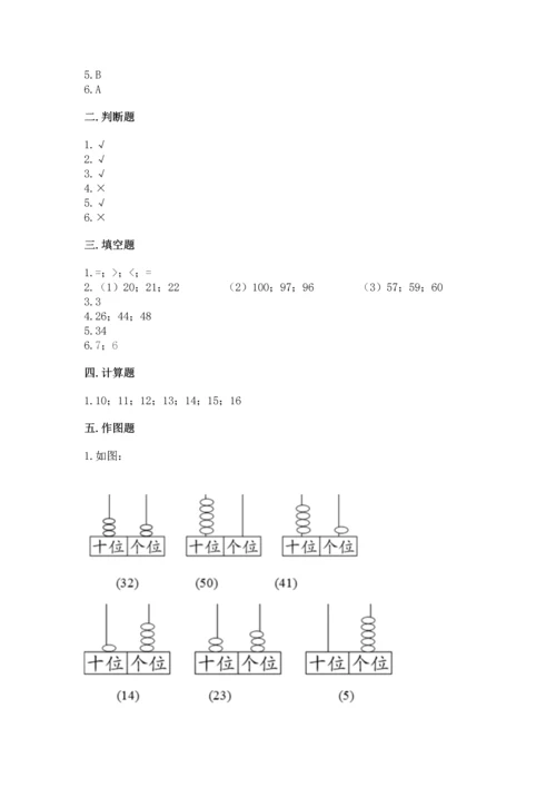 人教版一年级下册数学期末测试卷【培优b卷】.docx