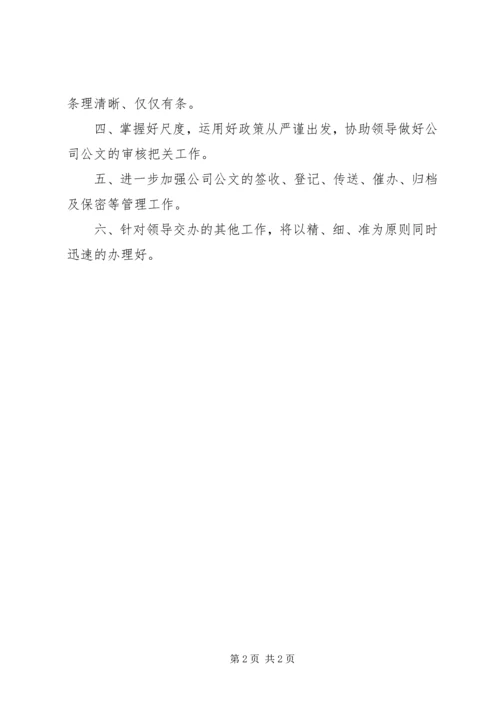 秘书个人的工作计划.docx