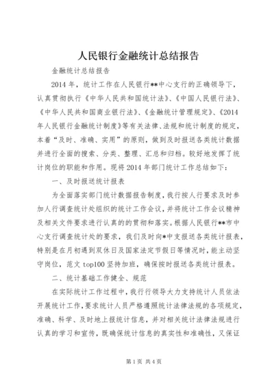 人民银行金融统计总结报告.docx