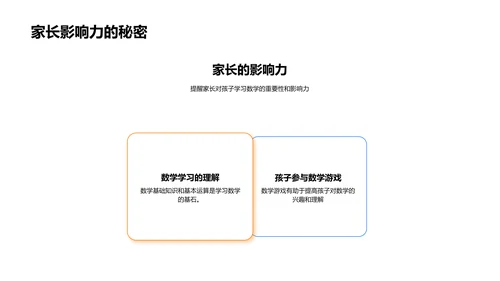 一年级数学学习指导PPT模板