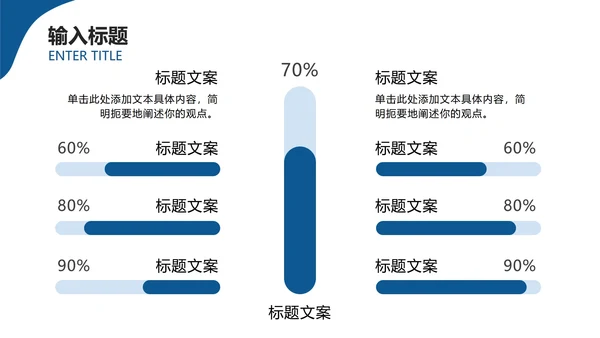 蓝色大气高级简约商务汇报PPT模板