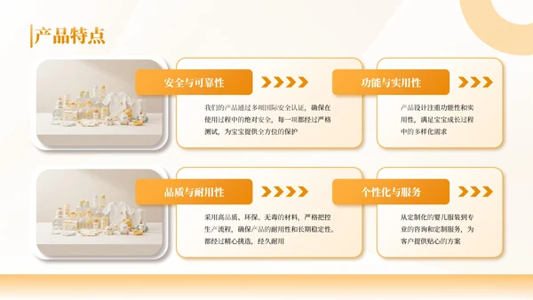 橙色母婴用品产品介绍通用PPT模板