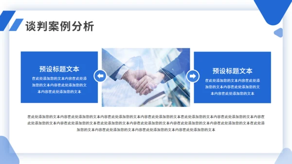 简约商务企业商务谈判案例分析培训通用PPT模板