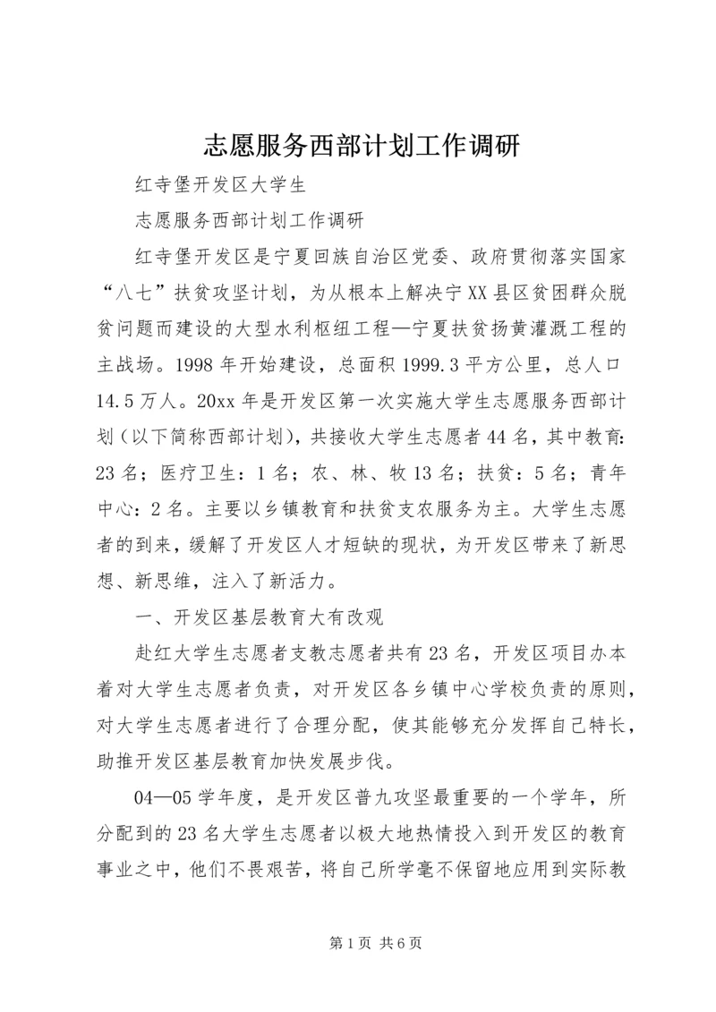 志愿服务西部计划工作调研 (13).docx