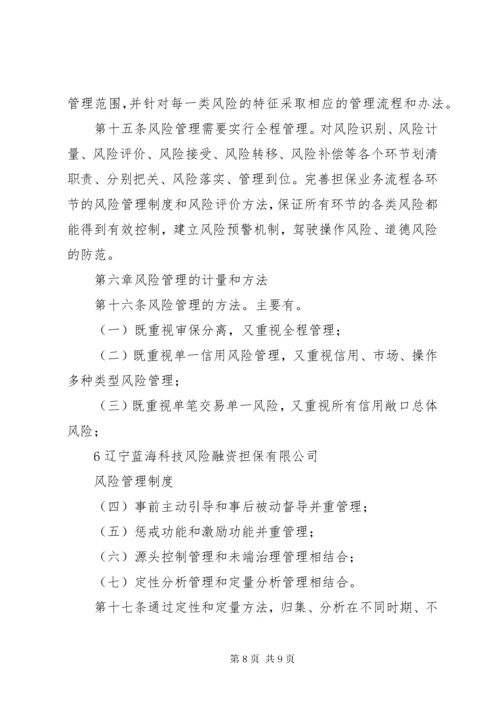 XX公司风险管理制度.docx