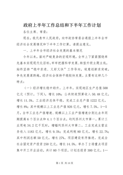 政府上半年工作总结和下半年工作计划_1 (2).docx