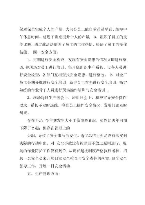 厂长工作总结三篇