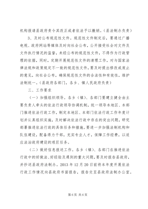 全县依法行政工作实施要点.docx