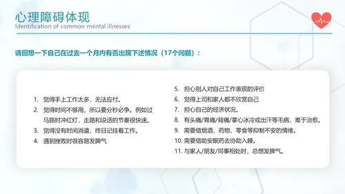 关注心理健康常见心理疾病识别PPT课件