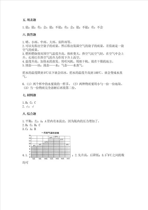 2022教科版三年级上册科学期末测试卷带答案解析