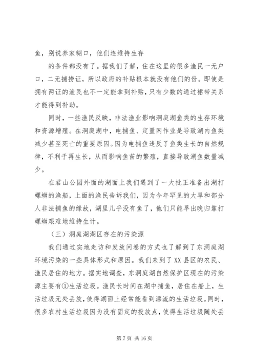 洞庭湖规划报告意见.docx