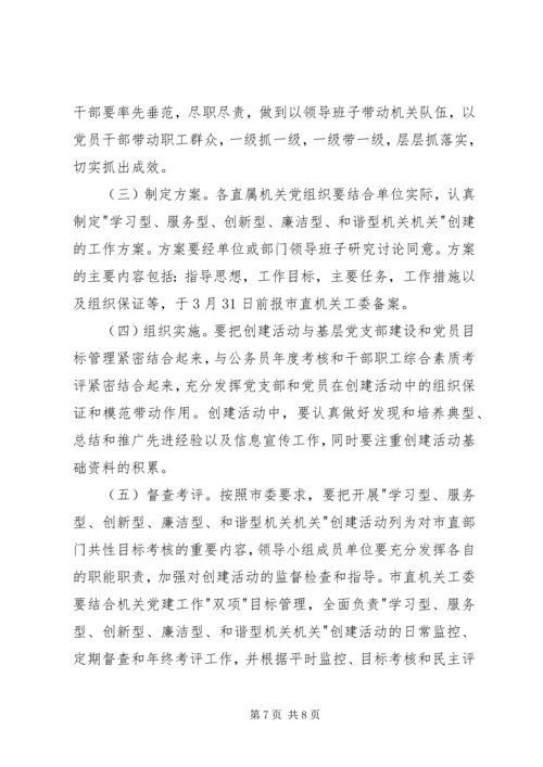 关于创建学习型、服务型、创新型机关机关的实施意见 (8).docx