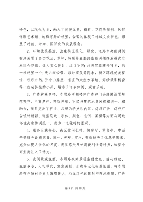 商业街考察报告.docx